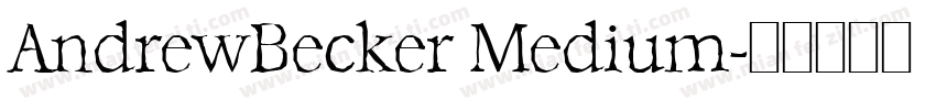 AndrewBecker Medium字体转换